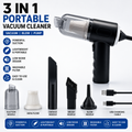 3-in-1 Smart Portable Vacuum Cleaner — Car, Home & Office | Cordless & Rechargeable