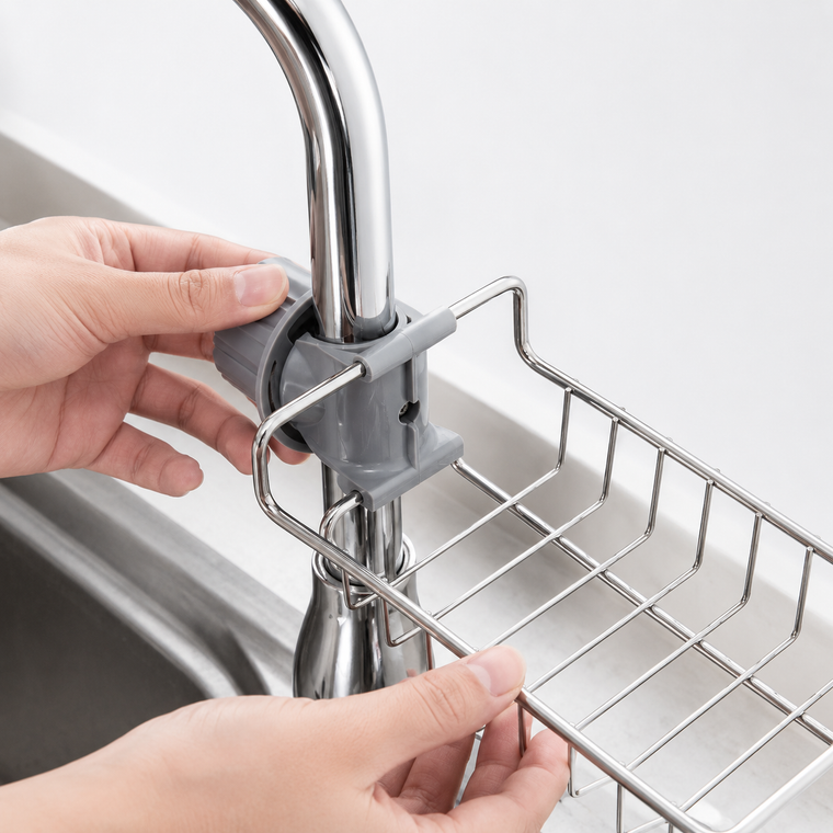 Stainless Steel Hanging Basket for Kitchen Faucet
