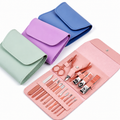16-in-1 Stainless Steel Nail Cutter Set Multicolor Foldable Bag
