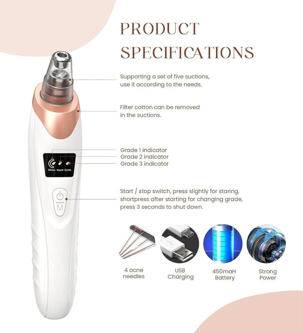 5-in-1 Blackhead remover _ Multi-Functional _With Rechargeable 🔋
