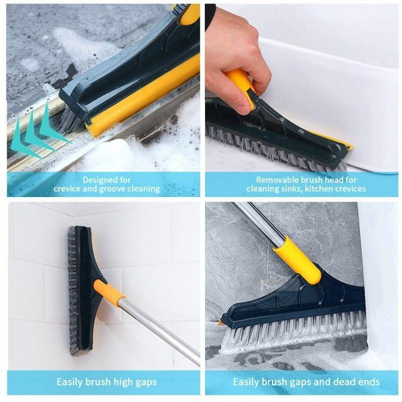 2 in 1 dust cleaning scrubber and wiper brush